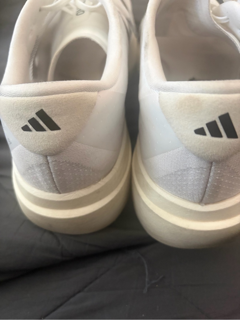 Adidas Adizero Men’s White Black Running Shoes pre owned as isEVO SL Sz 11.5 - Picture 2 of 7